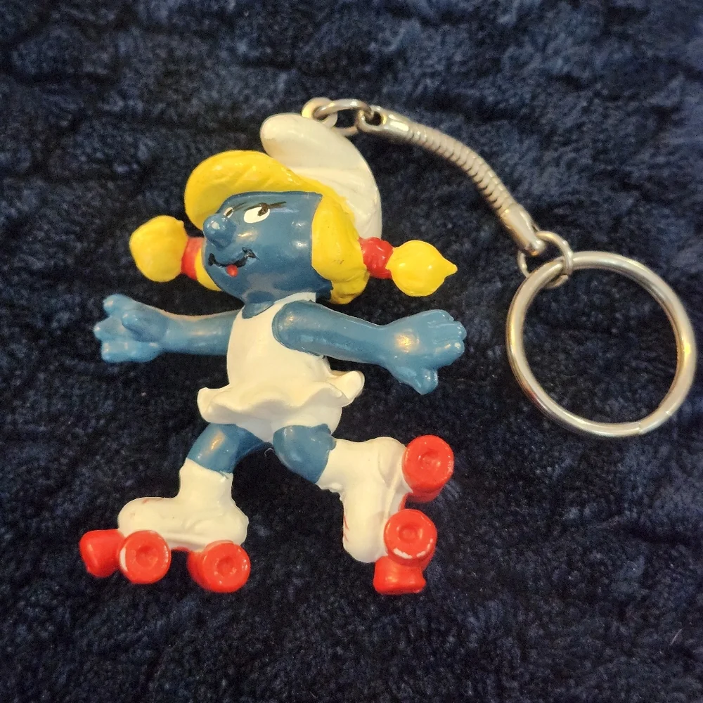 Vintage Smurfs 1970s Keychain Set - 3-Pack